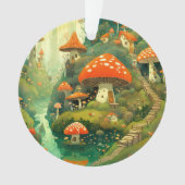 Whimsical Mushroom Village Ornament van Quindolyn (voorkant)