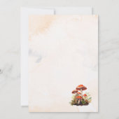 Whimsical Mushroom Waterverf Baby shower Kaart (Achterkant)