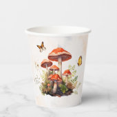 Whimsical Mushroom Waterverf baby shower Papieren Bekers (Voorkant)