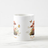 Whimsical Mushroom Waterverf Gepersonaliseerde Naa Koffiemok (Center)