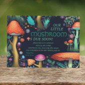 Whimsical Mushroom Woodland Forest Baby shower Kaart
