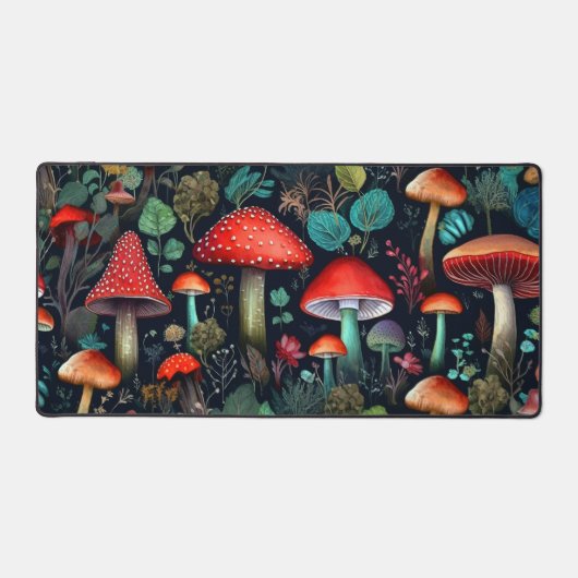 Whimsical Mushroom Woodland Forest Groot Bureaumat (Voorkant)