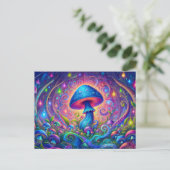 Whimsical Mushroom World Psychedelic Nature Fantas Briefkaart (Staand voorkant)