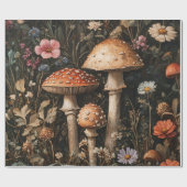 Whimsical Mushrooms en Wildflowers Decoupage Cadeaupapier (Vlak)