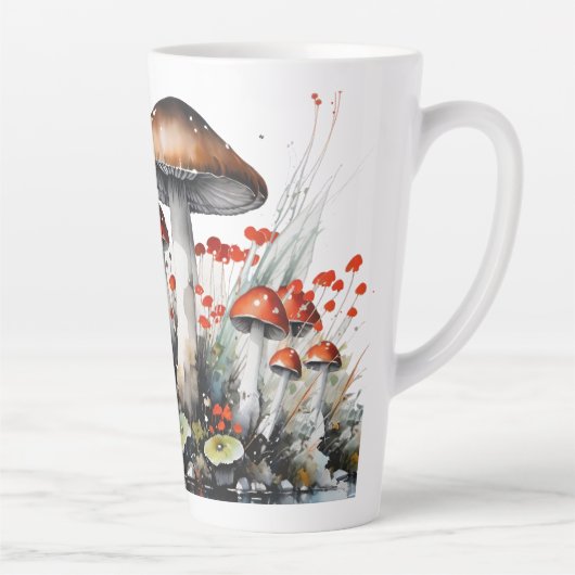 Whimsical Mushrooms Fungi Patch Latte Mok (Rechts)