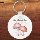 Whimsical Mushrooms Roomie Charm Beste Kamergenoot Sleutelhanger (Voorkant)