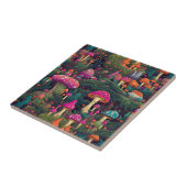 Whimsical Mushrooms Tegel Tegeltje (Zijkant)