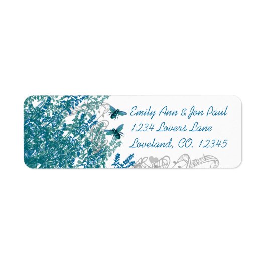 Whimsical Musical Bumble Save the Date Labels (Voorkant)