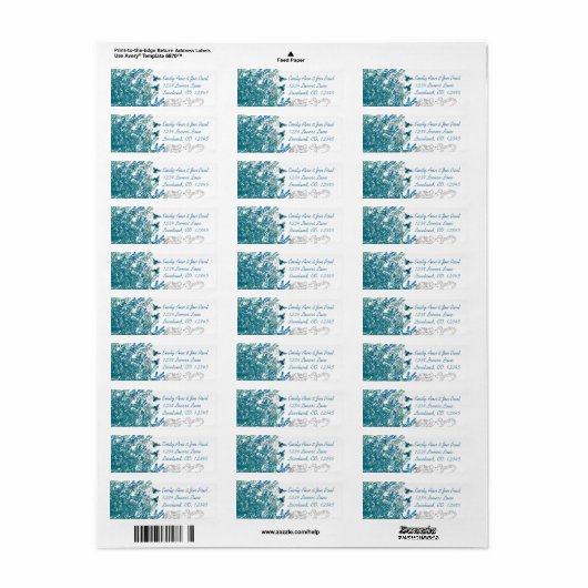 Whimsical Musical Bumble Save the Date Labels (Full Sheet)