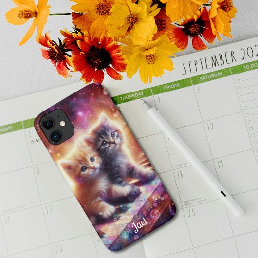 Whimsical Muziek Kittens Piano spelen Case-Mate iPhone Case