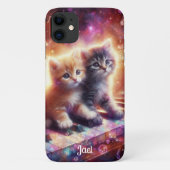 Whimsical Muziek Kittens Piano spelen Case-Mate iPhone Case (Achterkant)
