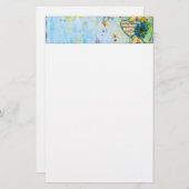 Whimsical Muzikale Geschilderde Hart Header Briefpapier (Voorkant / Achterkant)