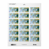 Whimsical Muzikale Geschilderde Hart Header Etiket (Full Sheet)