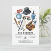 Whimsical Mystery Detective Verjaardag Kaart (Staand voorkant)