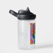 Whimsical mystieke kleurrijke kat waterfles (Rechts)