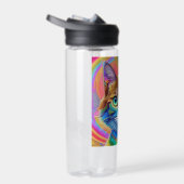 Whimsical mystieke kleurrijke kat waterfles (Rechts)