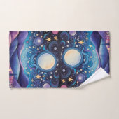 Whimsical nacht grote maan landschap bad handdoek (Handdoek)