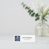 Whimsical nacht grote maan landschap mini visitekaartje (Staand voorkant)