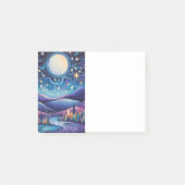 Whimsical nacht grote maan landschap post-it® notes (Voorkant)