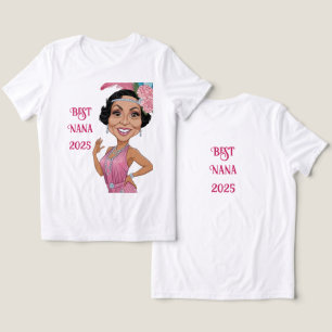 Whimsical Nana Tribute – Aangepast bericht en datu Tri-Blend Shirt
