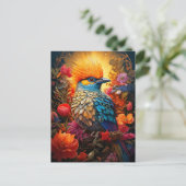 Whimsical Nature Blauwe Vogel Nr 2 Briefkaart (Staand voorkant)