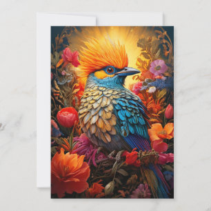 Whimsical Nature Blauwe Vogel Nr 2 Kaart