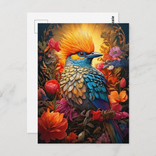 Whimsical Natuur Blue Bird No. 2 Briefkaart (Voorkant / Achterkant)