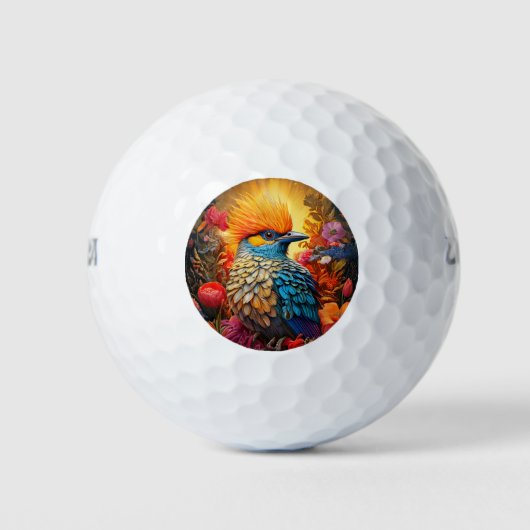 Whimsical Natuur Blue Bird No. 2 Golfballen (Voorkant)