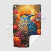 Whimsical Natuur Blue Bird No. 2 Golfhanddoek (Insitu)