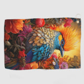Whimsical Natuur Blue Bird No. 2 Golfhanddoek (Horizontaal)
