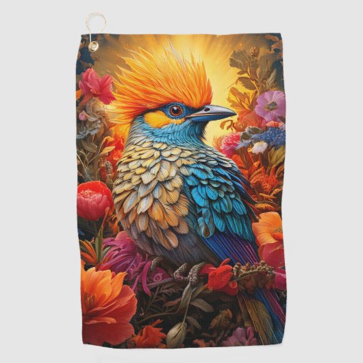 Whimsical Natuur Blue Bird No. 2 Golfhanddoek (Voorkant)