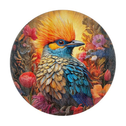 Whimsical Natuur Blue Bird No. 2 Snijplank (Voorkant)