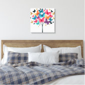 Whimsical Natuur Vlinder Levensboom Canvas Afdruk (Insitu (Slaapkamer))