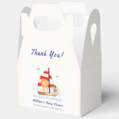 Whimsical Nautical Wild Lion Sailboat Baby shower Bedankdoosjes (Open)