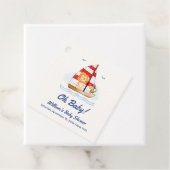 Whimsical Nautical Wild Lion Sailboat Baby shower Bedankjes Labels (In situ)