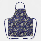 Whimsical Navy Blue Butterfly Pattern Schort (Voorkant)