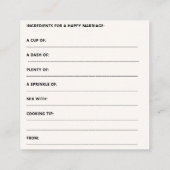 Whimsical Net Op De Markt Bruidsfeest  Informatiekaartje (Achterkant)