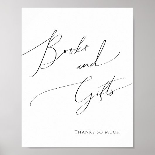 Whimsical Neutral Baby shower Boeken en geschenken Poster (Voorkant)