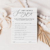 Whimsical Neutral Baby shower Survey zegt Kaart
