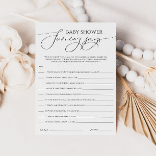 Whimsical Neutral Baby shower Survey zegt Kaart
