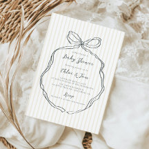 Whimsical Neutral Bow Baby shower