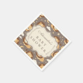 Whimsical Neutral Safari Lion Baby Shower Servet (Hoek)