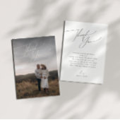 Whimsical Neutral Vertical Photo Baby shower Bedankkaart