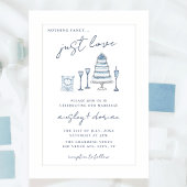 Whimsical Niets Fancy Alleen liefde bruiloft doodl Kaart