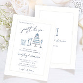 Whimsical Niets Fancy Alleen liefde bruiloft doodl Kaart