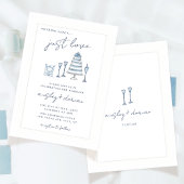 Whimsical Niets Fancy Alleen liefde bruiloft doodl Kaart