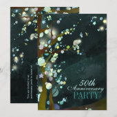 Whimsical Night 50ste verjaardagsfeest Kaart (Voorkant / Achterkant)