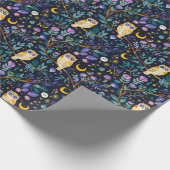 Whimsical Night Owl Pattern – betoverend bos Cadeaupapier (Hoek)