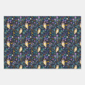Whimsical Night Owl Pattern – betoverend bos Inpakpapier Vel (Voorkant 3)