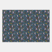 Whimsical Night Owl Pattern – betoverend bos Inpakpapier Vel (Voorkant)